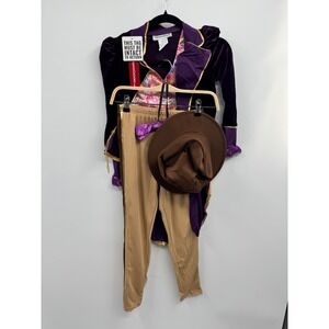 Candy Inventor Halloween Costumes Girls Large Stretch‎ Bow Tie Willy Wonka NWT
